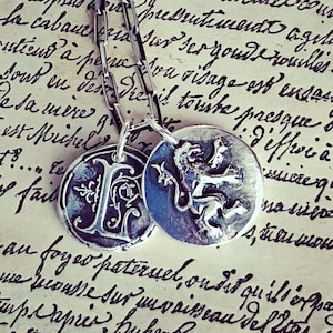 Scottish Lion Rampant Pendant: .999 Silver Wax Seal Jewelry