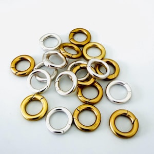 Charm Holder, Charm Necklace Circle Spring Clasp