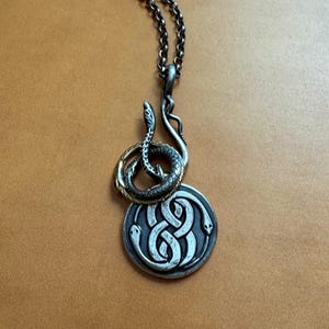 OUROBOROS Silber Anhänger, Unendlichkeit Symbol, Schlange Anhänger, Wachs Siegel Schmuck