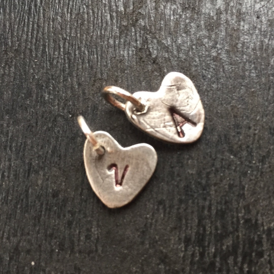 Heart initial charm Clearance