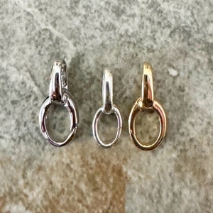 1 Pc 25x10mm Wholesale Carabiner, Paperclip Oval Shape, Circle Screw Clasp,  24K Gold-plated, Rose Gold, or Silver-plated Color Options 