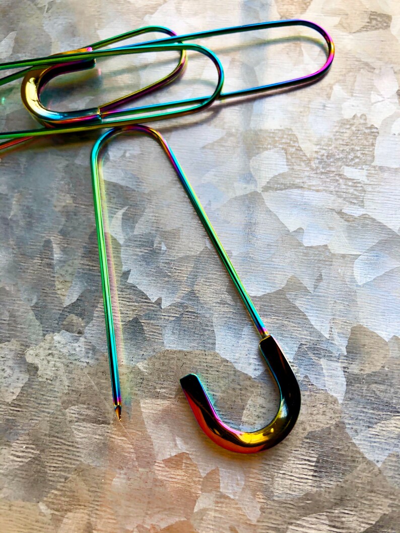 LGBT Rainbow Safety Pin LARGE Safety Pin Etsy
