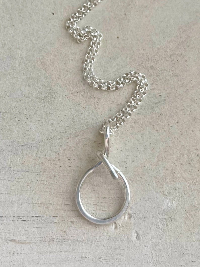 Sterling Silver Charm Holder Charm Holder Necklace Charm Etsy