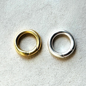 Charm Holder, Charm Necklace Circle Spring Clasp