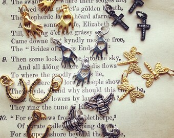 Cross, Hand, Bee, Dragonfly, Horseshoe, CHARMS