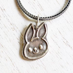 Silver Bunny Charm: Wax Seal Impression Pendant