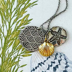 Ocean Waves Jewelry, Silver Pendant, Surfer Jewelry