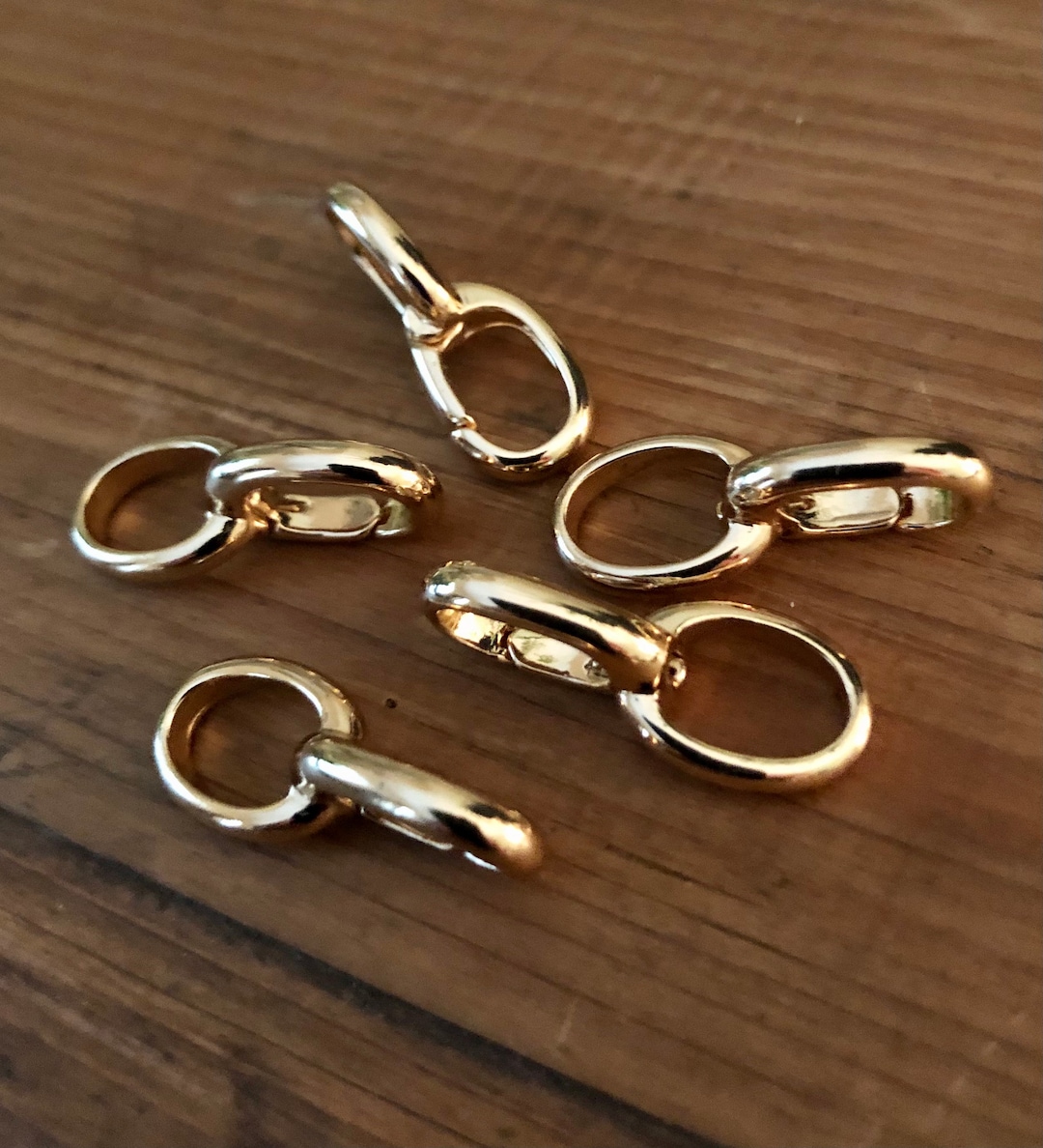 VILLCASE 3 pcs Necklace Jewelry Buckle Necklace Carabiner Buckle Star  Charms Gold Keychain Clip Jewelry Screw Lock Necklace Link Connector Charms  Star