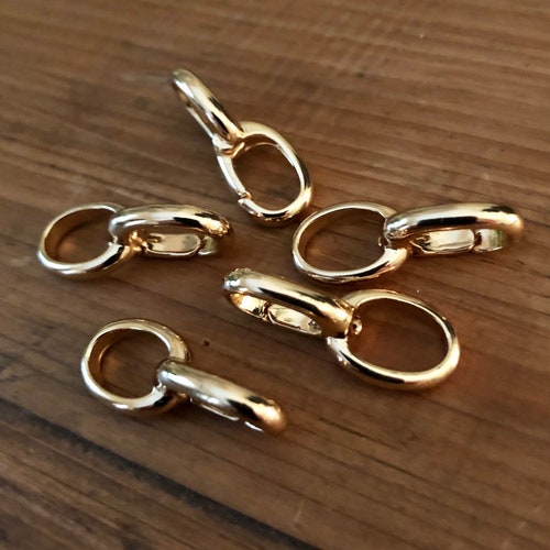 Charm Holder X LINK Clasp Charm Holder Necklace Gold Hinge Etsy