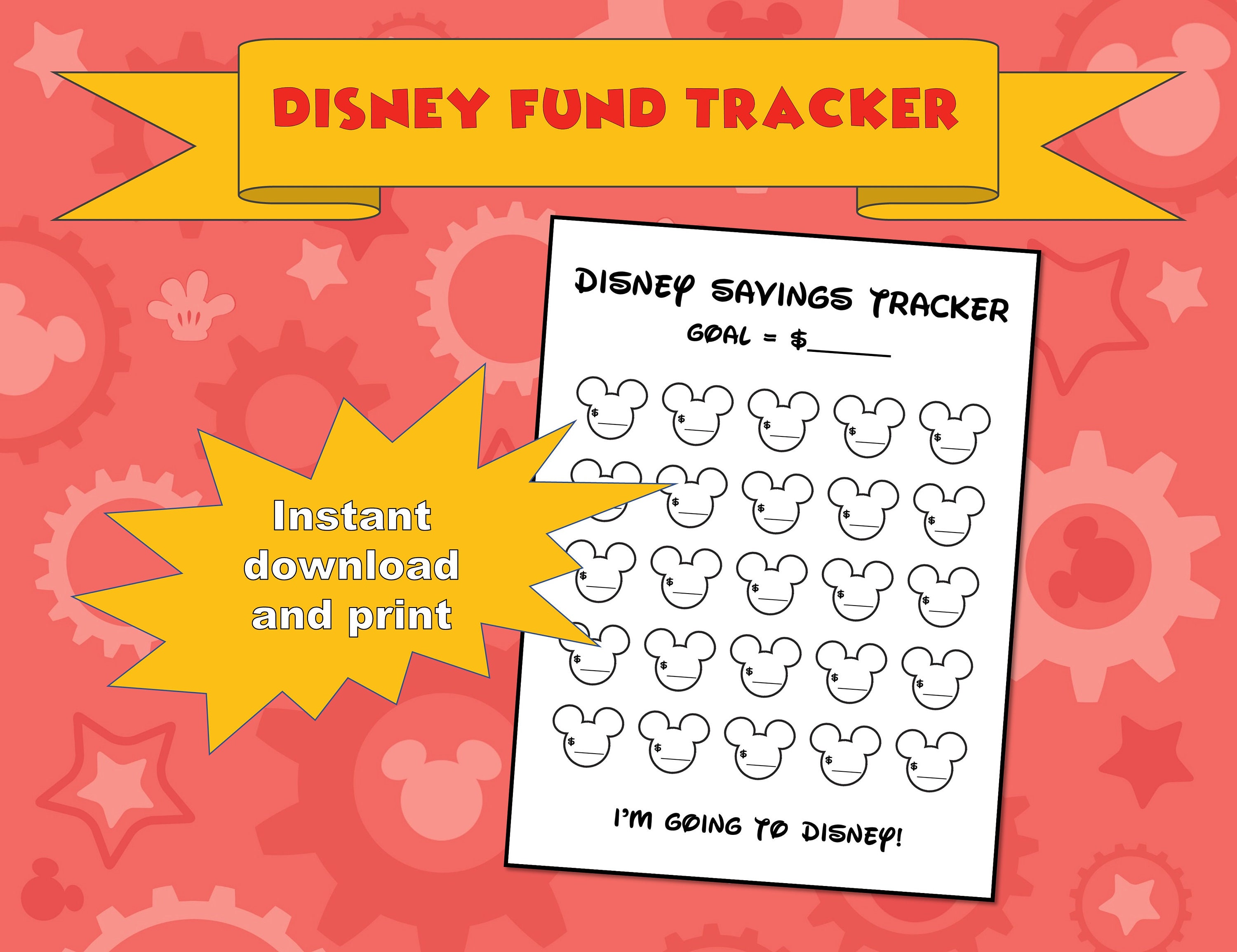 Disney Vacation Savings Tracker-Track your funds for Bullet | Etsy