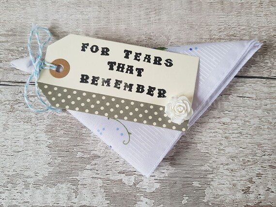 grief gift sympathy keepsake for tears that remember hankie etsy