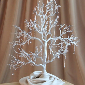 Silver Wedding Wish Tree with Wedding Favors Winter Wedding Wedding Guest Book image 3