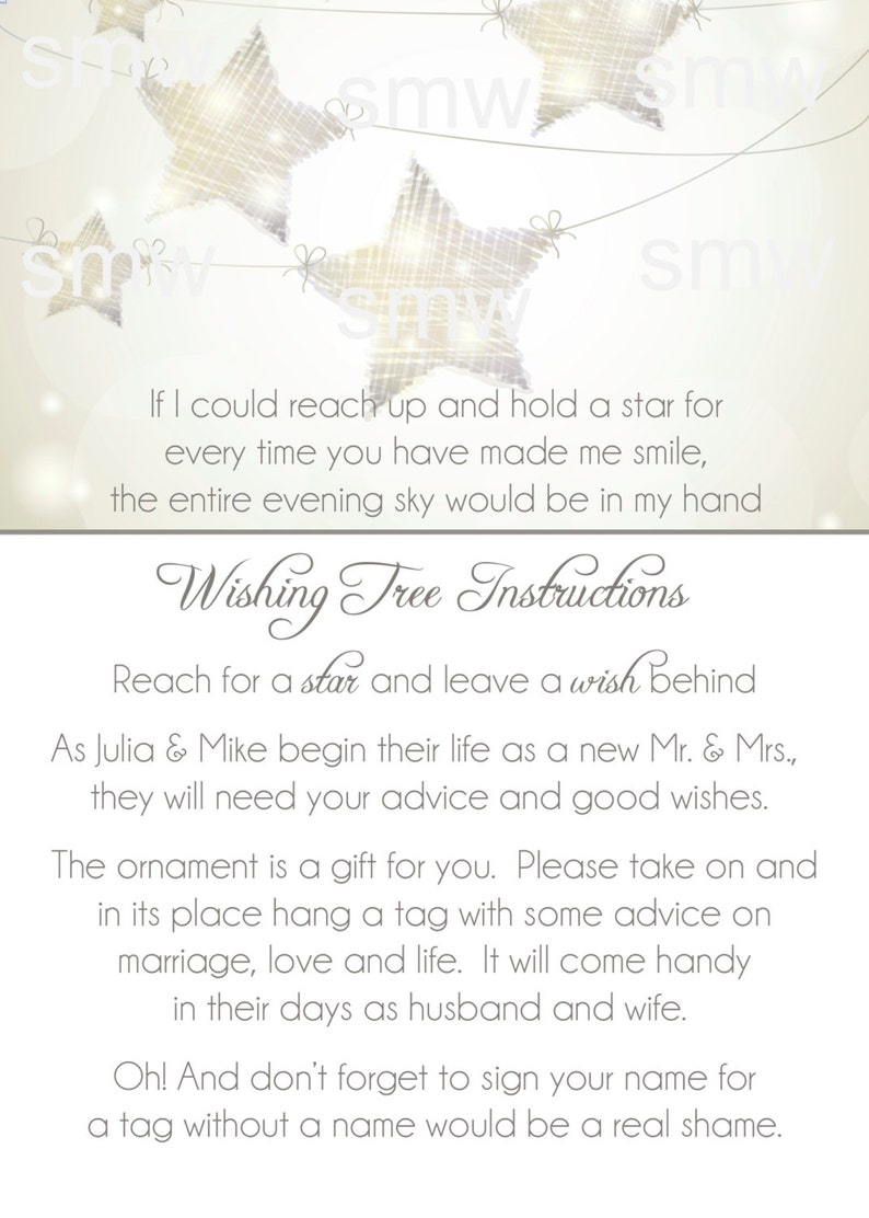 Silver Wedding Wish Tree with Wedding Favors Winter Wedding Wedding Guest Book image 5