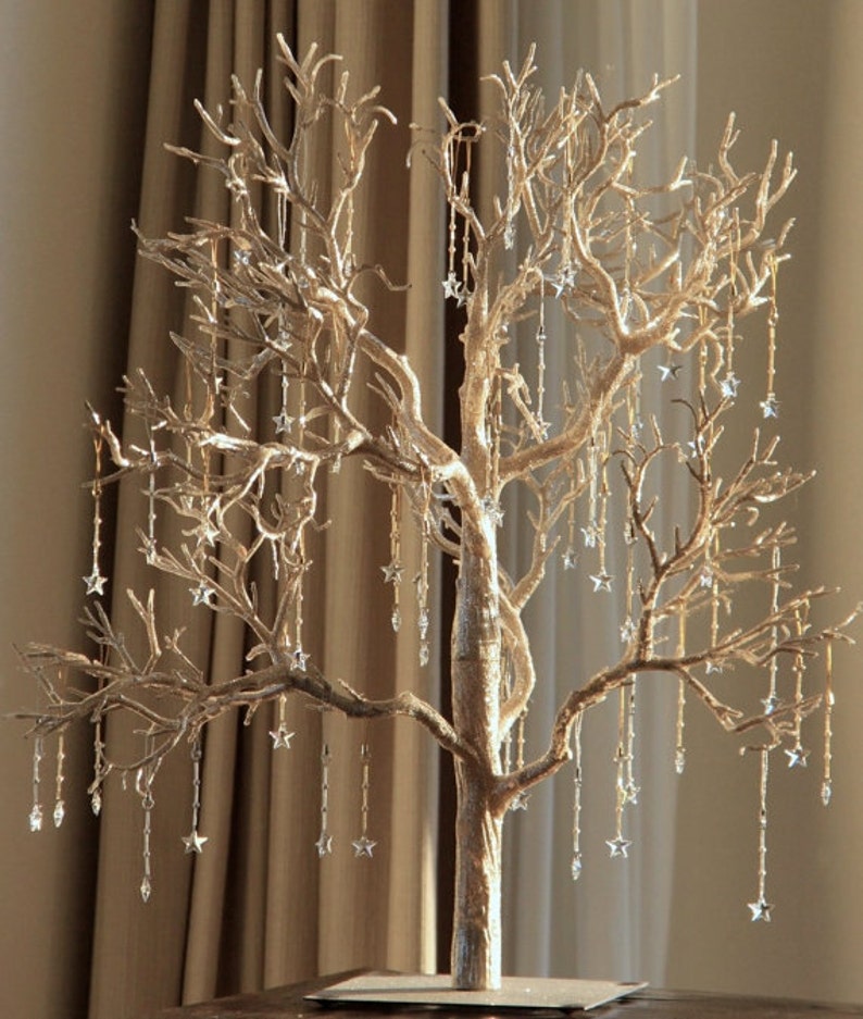 Silver Wedding Wish Tree with Wedding Favors Winter Wedding Wedding Guest Book image 4