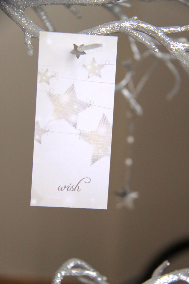 Wish Tags, Wedding Wish Cards, Wish Tree Cards, Wedding Favor Tags SET of 15 tags image 2