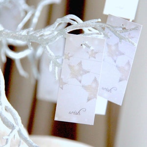 Wish Tags, Wedding Wish Cards, Wish Tree Cards, Wedding Favor Tags SET of 15 tags image 1