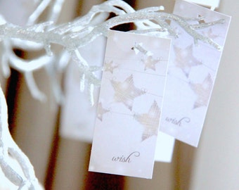 Wish Tags, Wedding Wish Cards, Wish Tree Cards, Wedding Favor Tags - SET of 15 tags