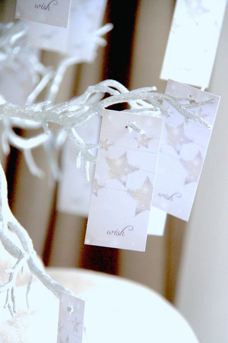 Wish Tags, Wedding Wish Cards, Wish Tree Cards, Wedding Favor Tags SET of 15 tags image 1