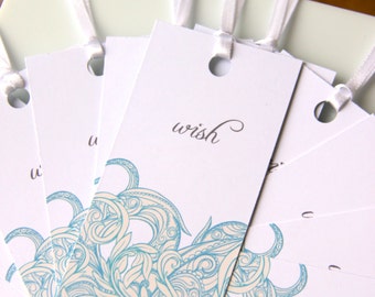 Summer Wedding Wish Tags, Wedding Wish Tags, Wish Tree Tags, Wedding Favor Tags