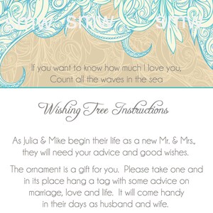 Summer Wedding Favor with Wedding Wish Tree Summer Wedding Decor image 5