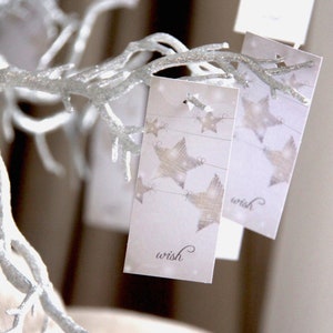 Silver Wedding Wish Tree with Wedding Favors Winter Wedding Wedding Guest Book image 6