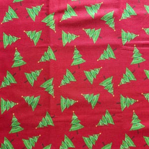 Christmas Trees Fabric, 100% Cotton Quilting Fabric, Winter Fabric, Holiday Fabric, Fir Tree Fabric, Allover Christmas Trees Toss, One Yard
