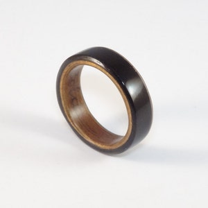 Bent Wood Ring, Wooden Ring, Wood Rings For Men, Wood Rings For Women, Wood Wedding Rings, Mens Wedding Bands, Black Tulip and Shedua image 1