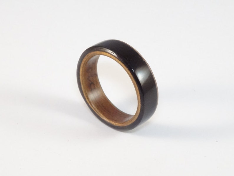 Bent Wood Ring, Wooden Ring, Wood Rings For Men, Wood Rings For Women, Wood Wedding Rings, Mens Wedding Bands, Black Tulip and Shedua image 1