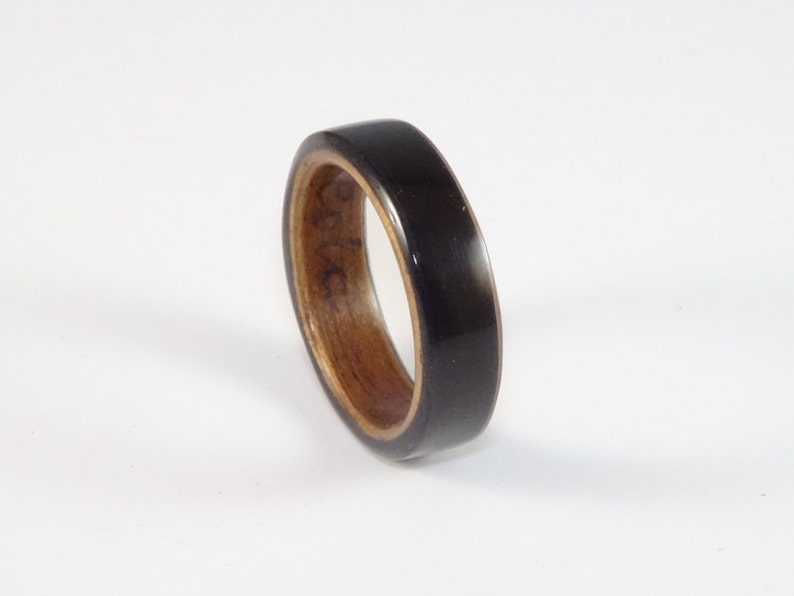 Bent Wood Ring, Wooden Ring, Wood Rings For Men, Wood Rings For Women, Wood Wedding Rings, Mens Wedding Bands, Black Tulip and Shedua image 3