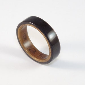 Bent Wood Ring, Wooden Ring, Wood Rings For Men, Wood Rings For Women, Wood Wedding Rings, Mens Wedding Bands, Black Tulip and Shedua image 2