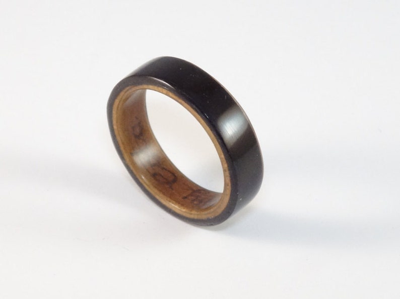 Bent Wood Ring, Wooden Ring, Wood Rings For Men, Wood Rings For Women, Wood Wedding Rings, Mens Wedding Bands, Black Tulip and Shedua image 2