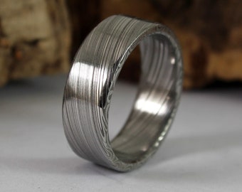 Damascus Steel Ring, Damascus Wedding Band, Damascus Ring Men, Damascus Ring For Women