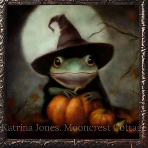 Halloween Wall Art, Cute Woodland Animal Halloween Art Print