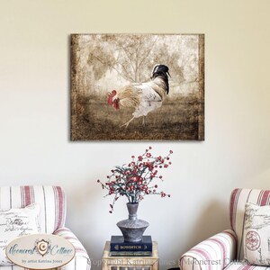 Vintage Rooster Chicken French Country Rustic Art Print