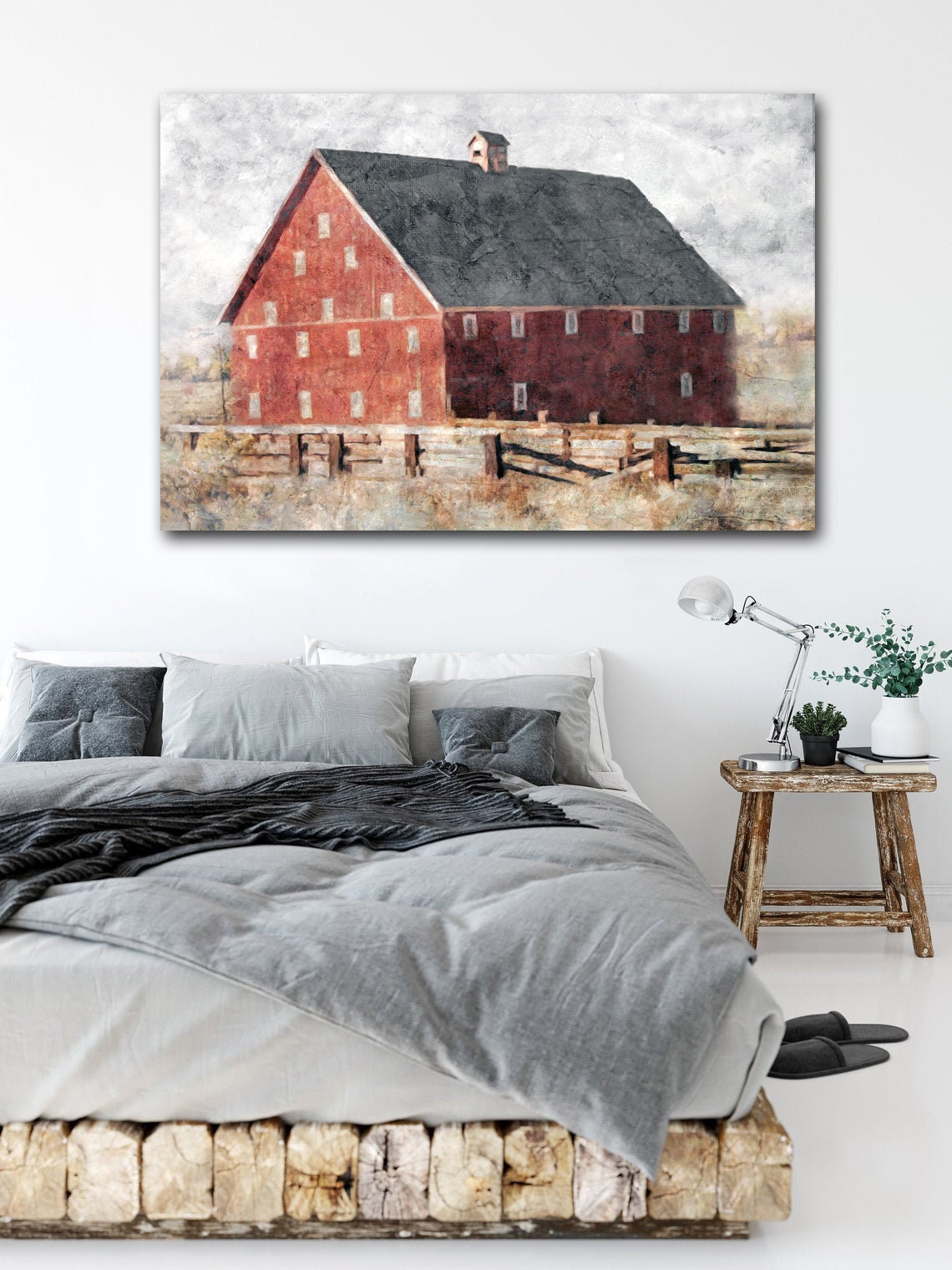 Barn Art Red Barn Print Farm Painting Red Barn Print Etsy