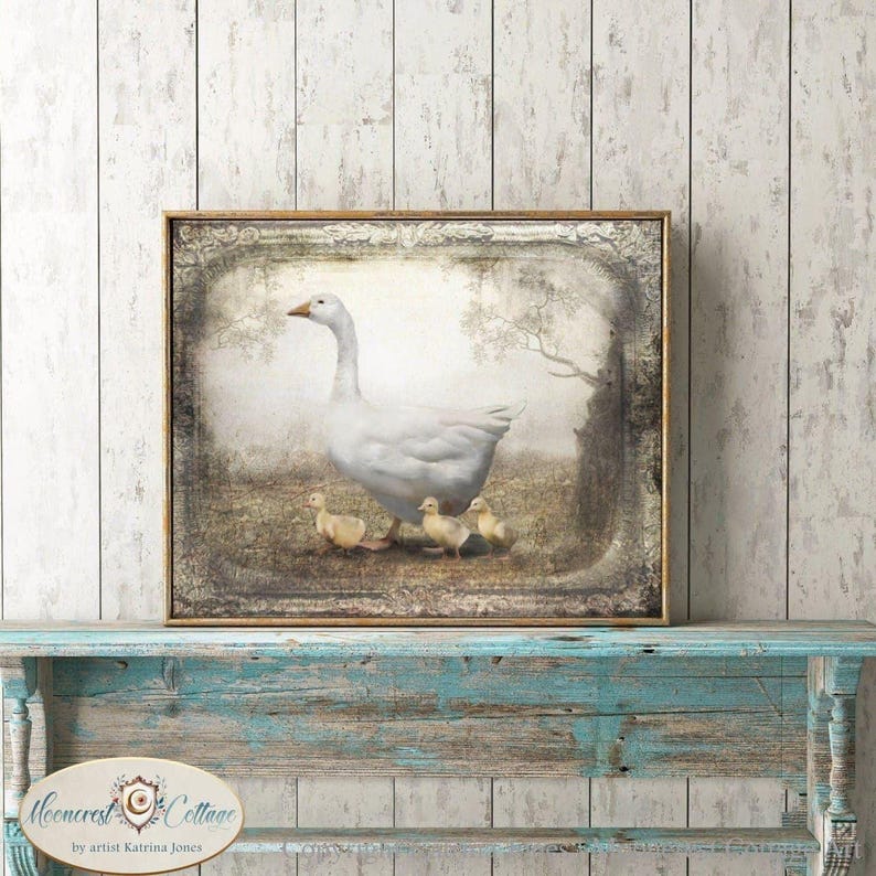 Mother Goose French Country Vintage Art Print