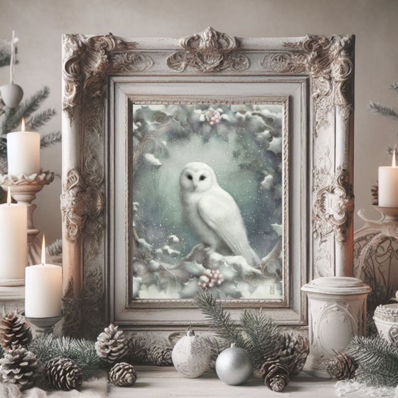 Peace On Earth Floral Dove Blossoms Holiday Graphic Art Luster