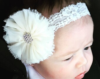 Ivory vintage lace headband