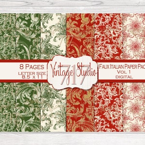 Faux Italiaans Vol I Rood en Groen Papierpakket DIGITAAL,