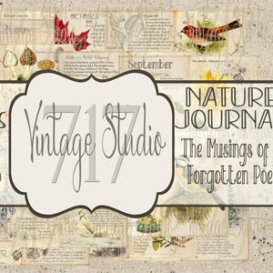 Nature Journal Digital Kit - The Musings of a Forgotten Poet, Field Notes, Inspired by Edith Holden