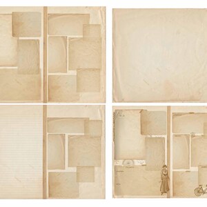 Digital Vintage Planner Printable, Steampunk style, Victorian images, aged paper, Digital Download image 5