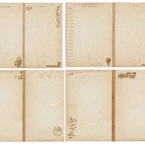 Digital Vintage Planner Printable, Steampunk style, Victorian images, aged paper, Digital Download image 4