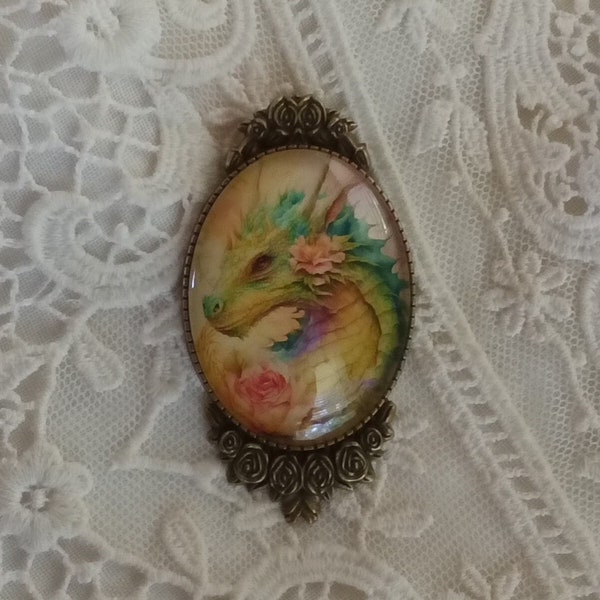 Victorian Dragon Gift, Enchanted Dragon Brooch, Magical Jewelry, Fantastic Beasts Gift, Dragon Jewelry, Dragon Brooch, Timeless!