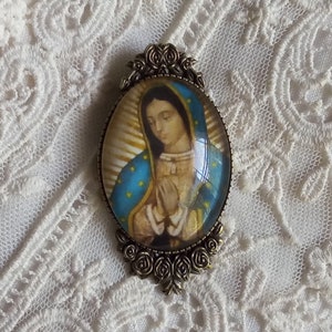 Our Lady of Guadalupe Cameo Brooch, Mary Mother of Jesus, Nicholas Enriquez, Ca. 1773, Give the Timeless Gift of Fine Art!
