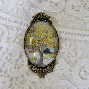 Van Gogh, The Mulberry Tree, Brooch, Vincent Van Gogh Art Masterpiece, Original ca. 1889, Timeless Gift of Fine Art, Timeless!