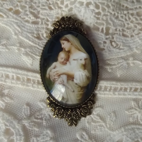 L’Innocence Cameo Brooch, Bouguereau, ca. 1893, Give the Gift of Fine Art, Easter, Christmas, Mothers Day, Birthday, Timeless Gift of Art!