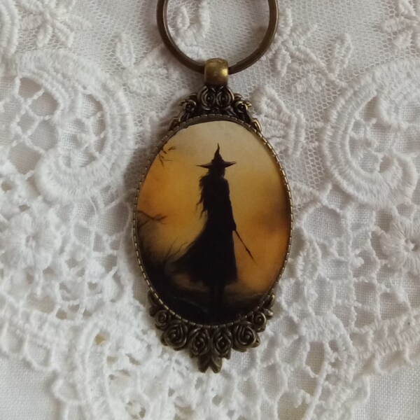 Victorian Witches Gift, Witch Keychain Accessory, Magical Key Chain, Halloween Gift, Witch Purse/Backpack Decoration, Key Fob, Timeless!