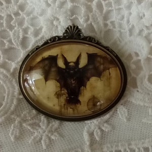 Victorian Bat Gift, Bat Brooch, Halloween or Anytime, Mysterious Bat, Bat lover Gift, Witch Familiar Jewelry, Samhain, Chiroptera, Timeless!