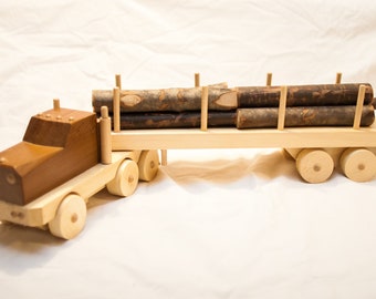 Wood Toy Log Truck