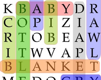 Baby Shower Word Find, Word Search,Baby Shower PYO, PYO Cookie, PYO Stencil, Cookie Stencil